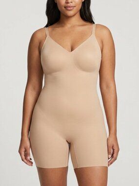 True & Co. Nude Seamless Bodysuit Shapewear Lightweight Slimming Size XL NWT